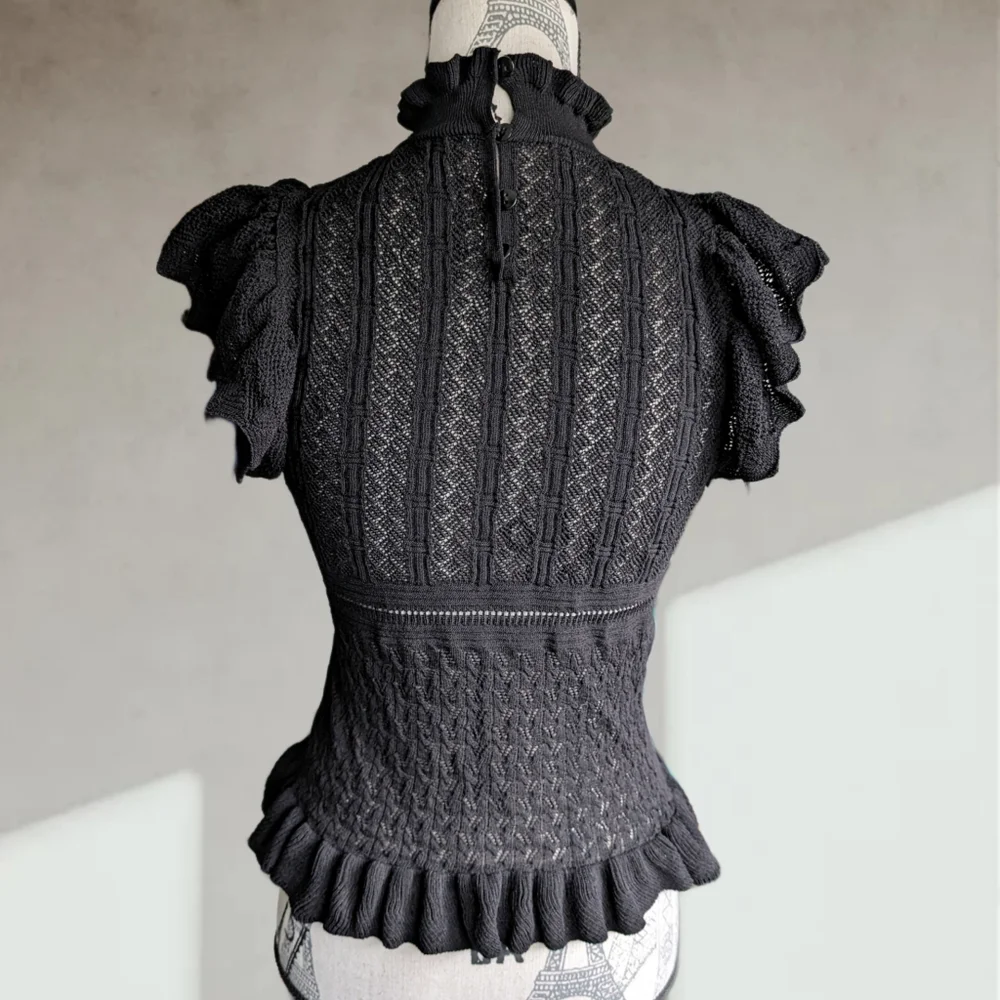Zara Victorian black top - Picture 5 of 6